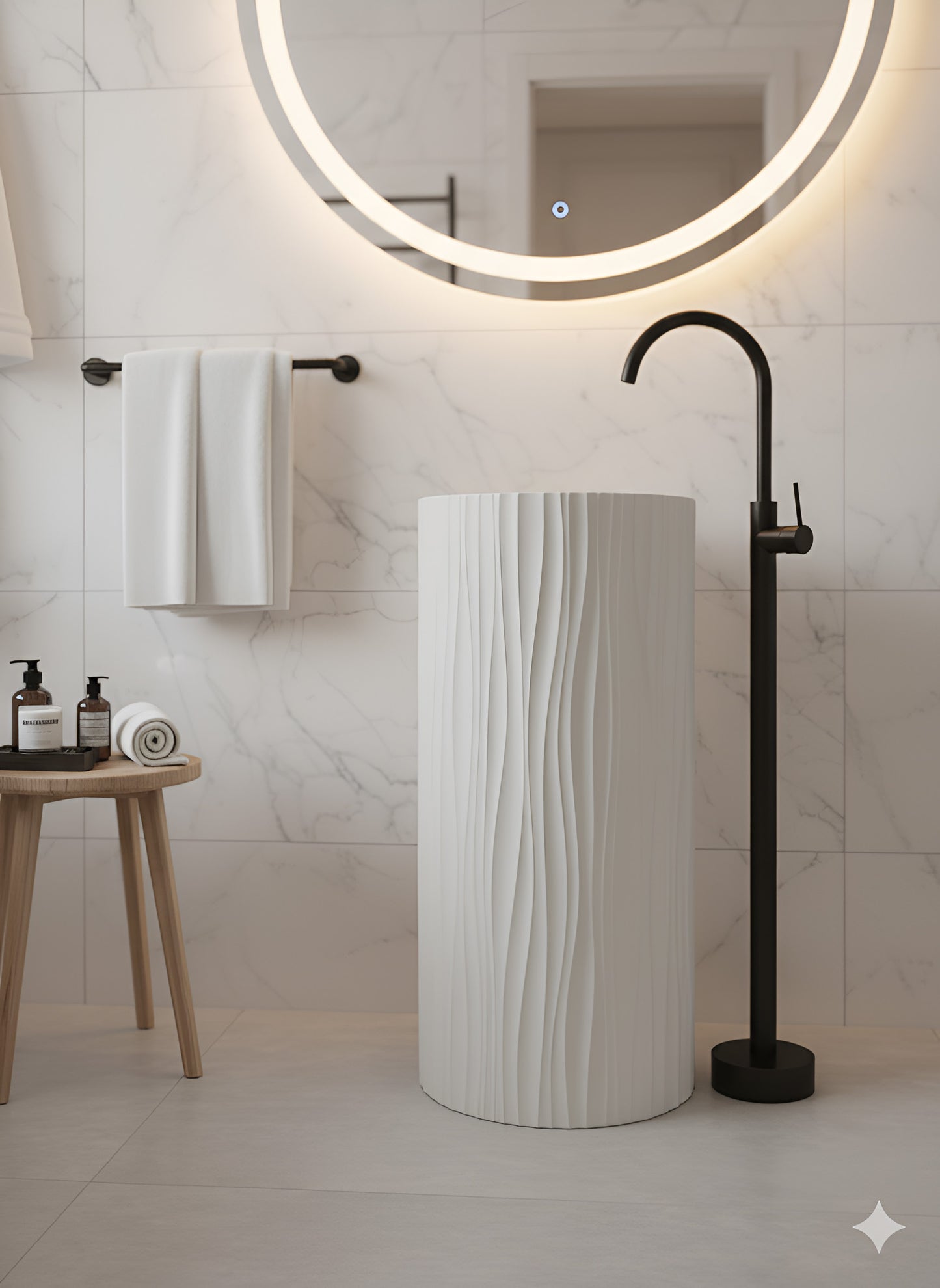 Brizzio PS-6901 Freestanding Ceramic Basin