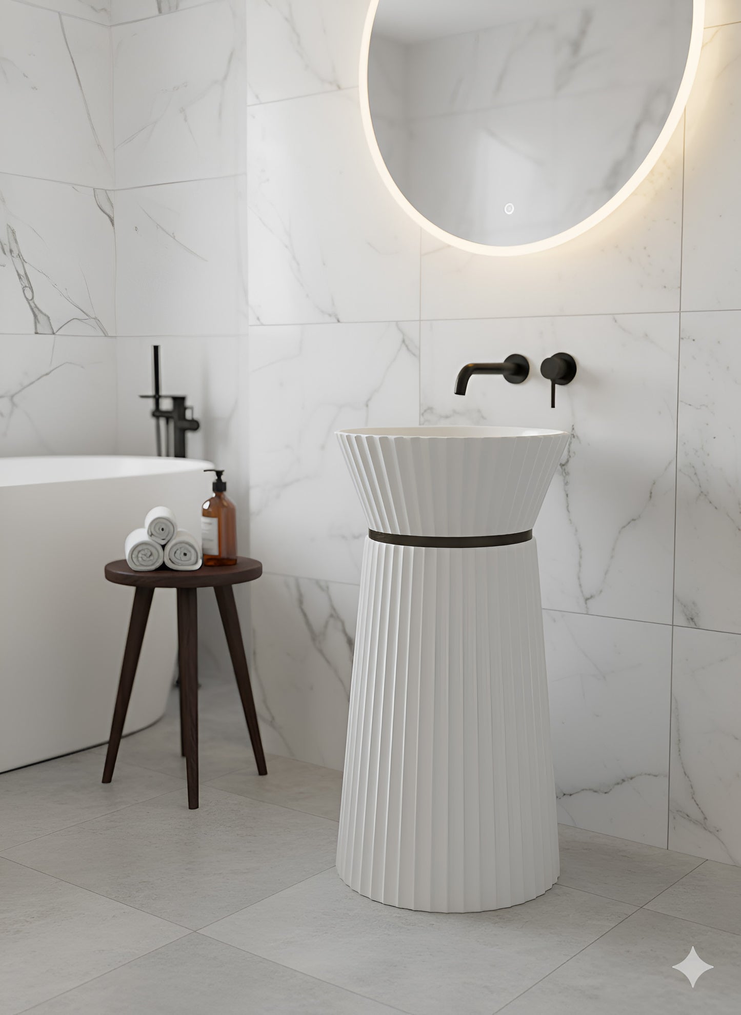 Brizzio PS-6904 Freestanding Ceramic Basin