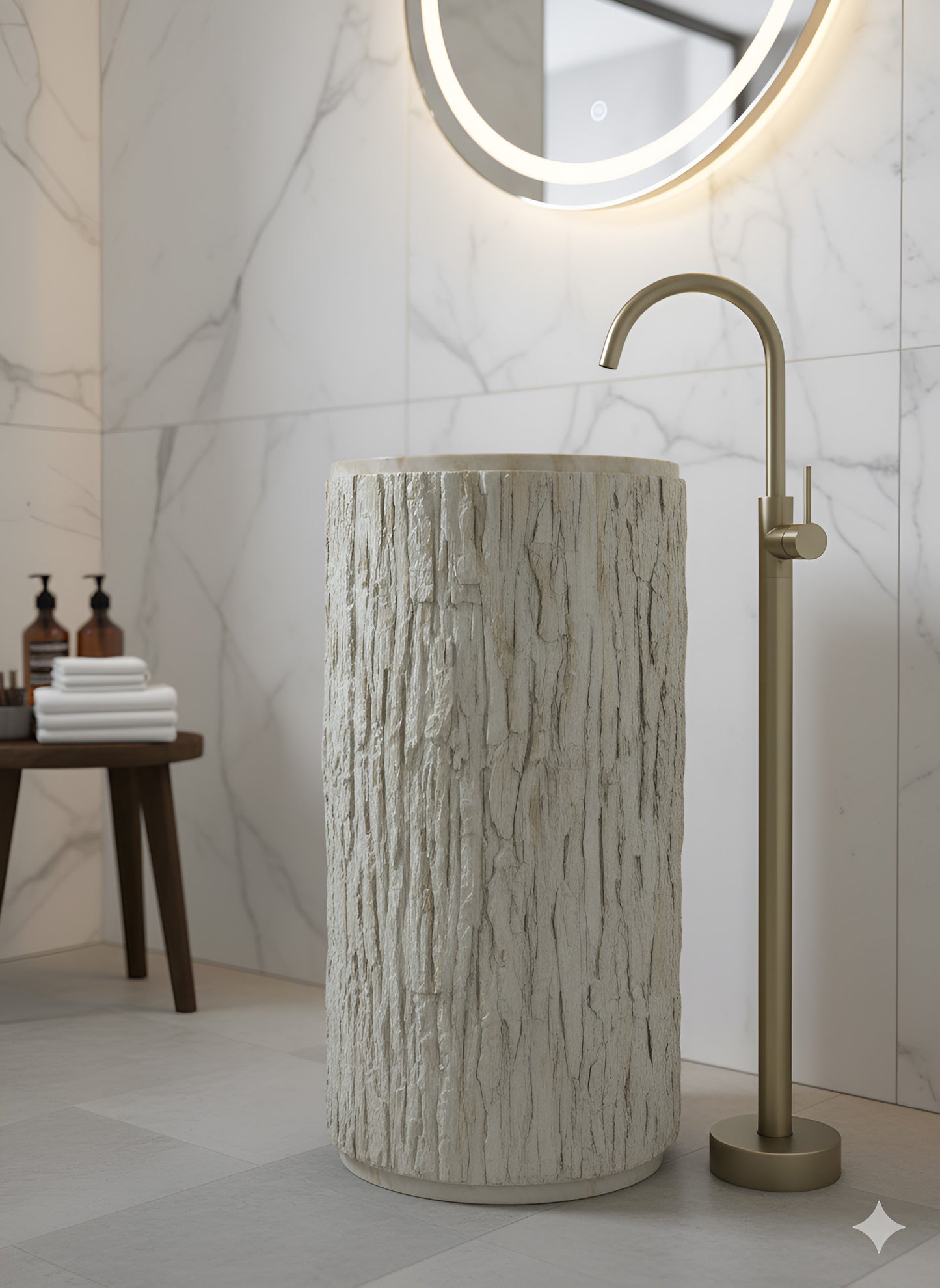 Brizzio PS-6912 Freestanding Ceramic Basin