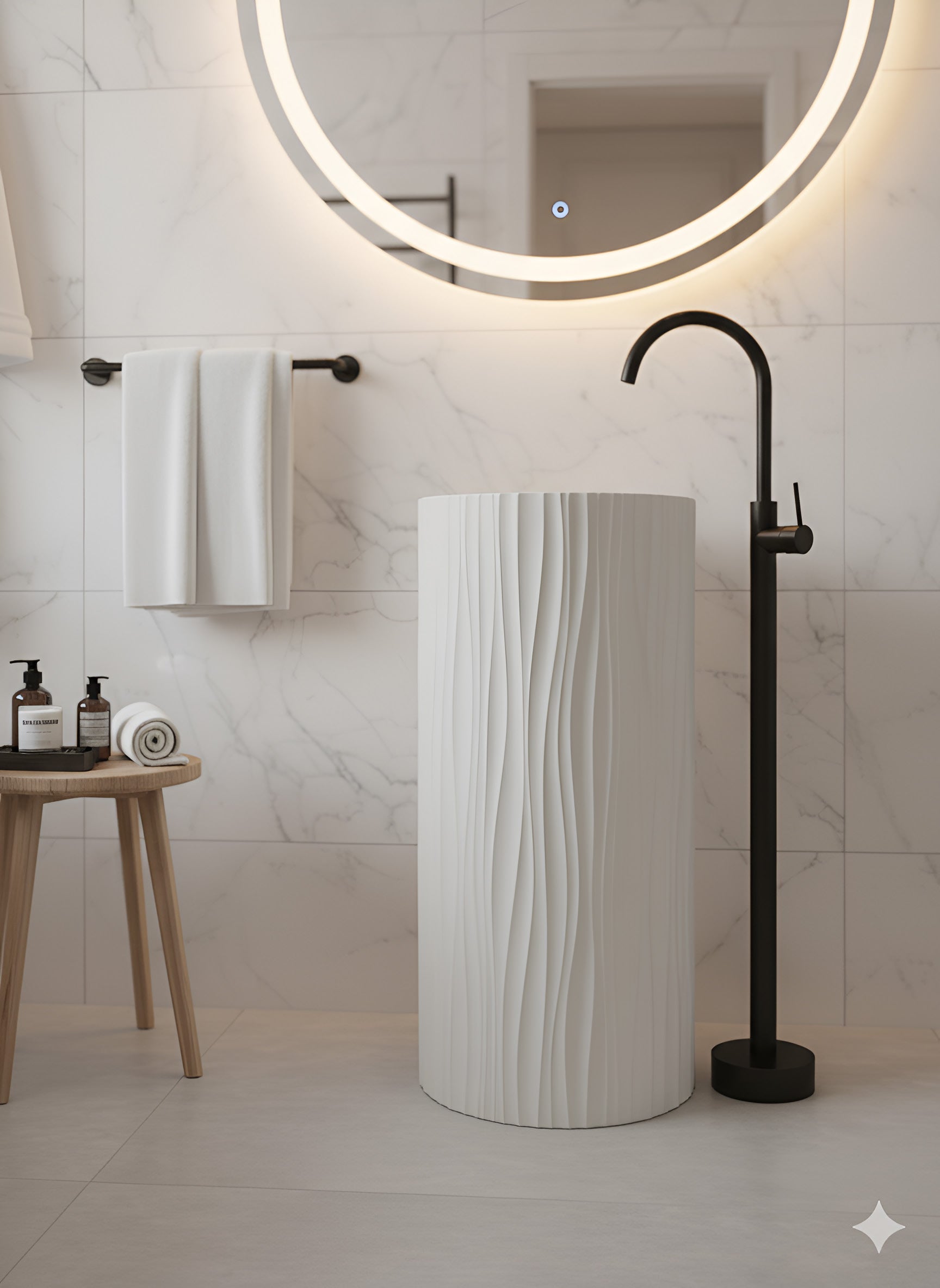 Brizzio PS-6901 Freestanding Ceramic Basin