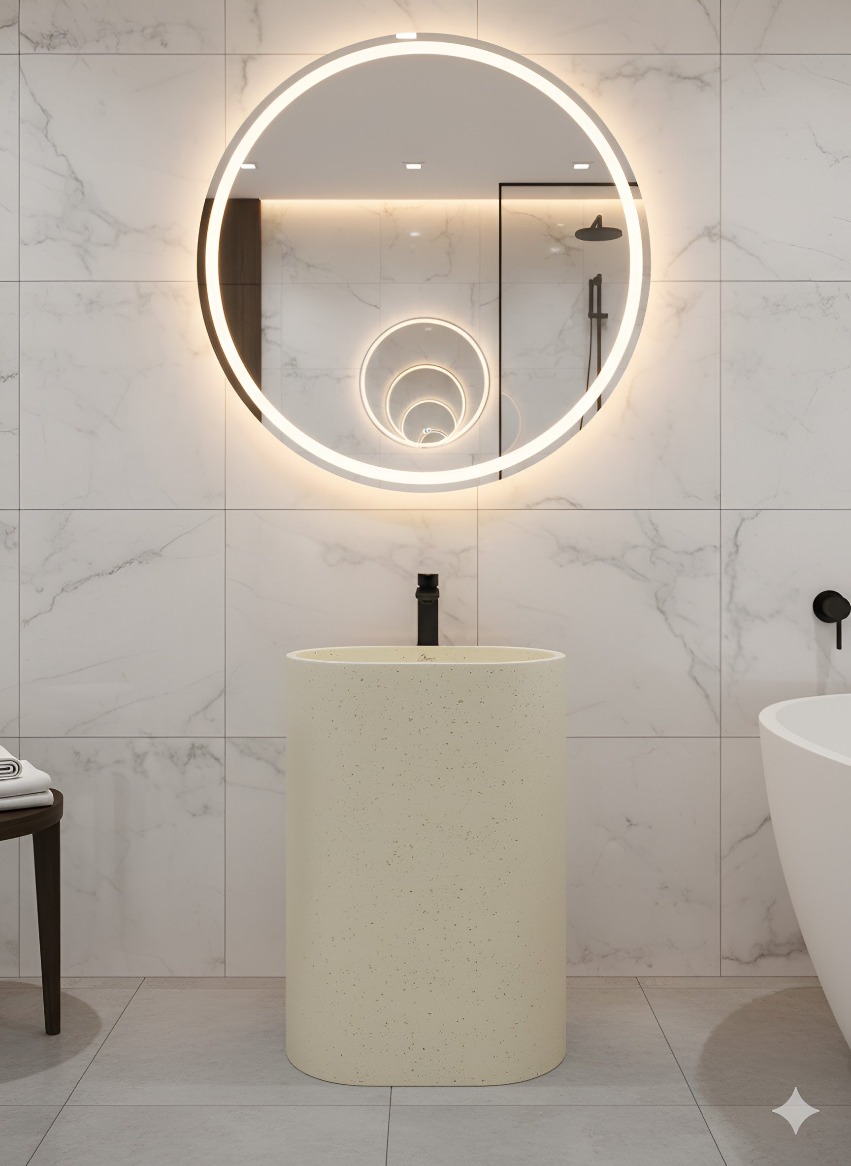 Brizzio PS-6905 Freestanding Ceramic Basin