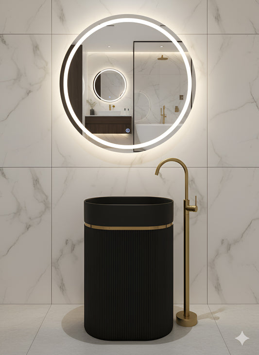 Brizzio PS-6906-B Freestanding Ceramic Basin