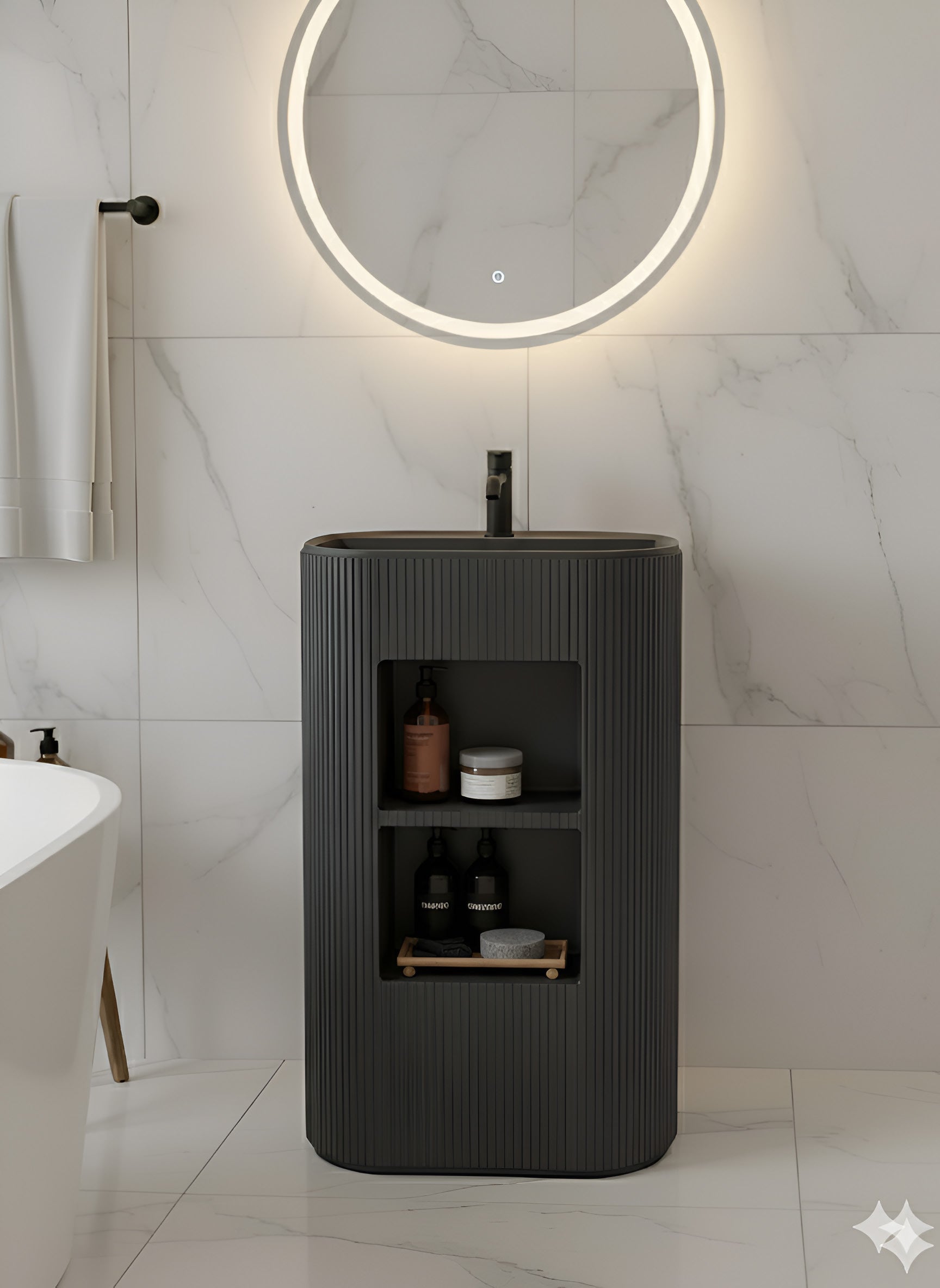 Brizzio PS-6913 Freestanding Ceramic Basin