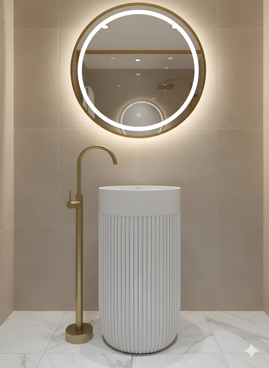 Brizzio PS-6914 Freestanding Ceramic Basin