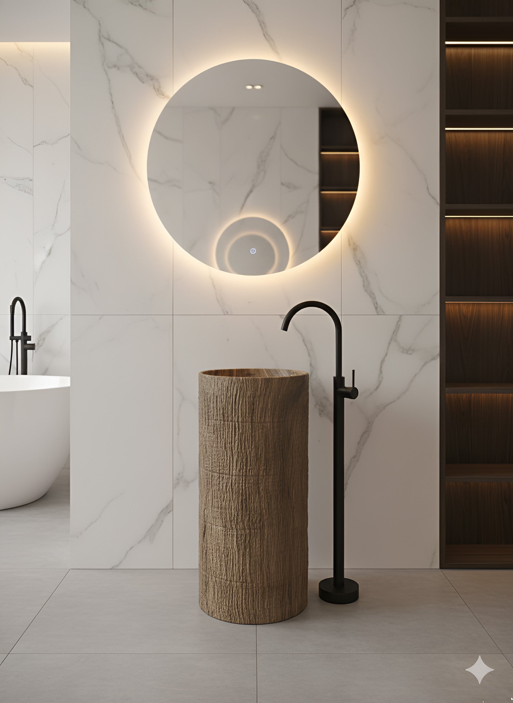 Brizzio PS-6915 Freestanding Ceramic Basin